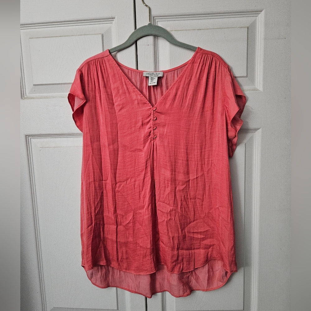 Rachel Zoe Pink Button-Front Blouse